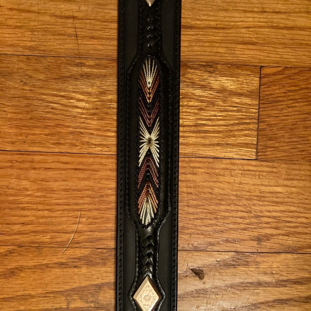 Genuine 3-D belt company size 40 blk leather belt